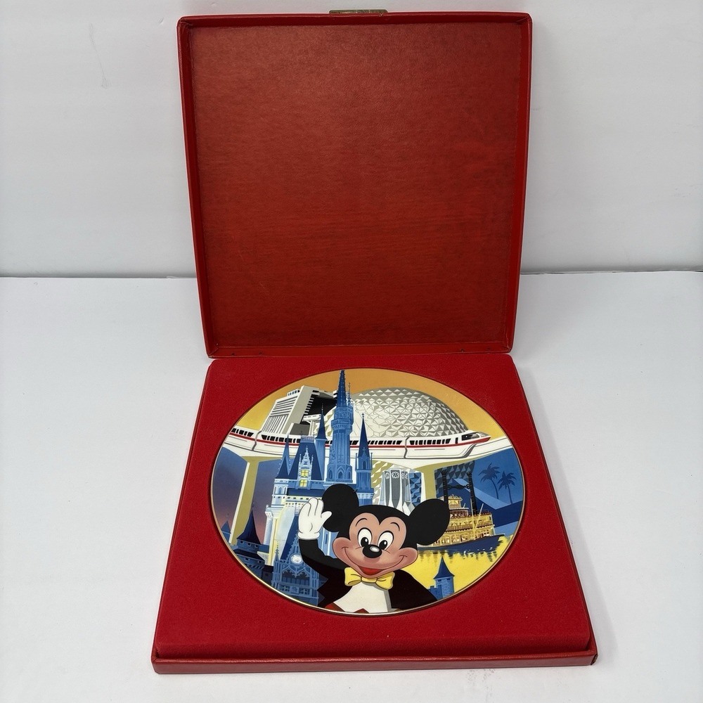 Vintage Disney World 15th Anniversary Mickey Mouse Plate 1986 Limited 10,000